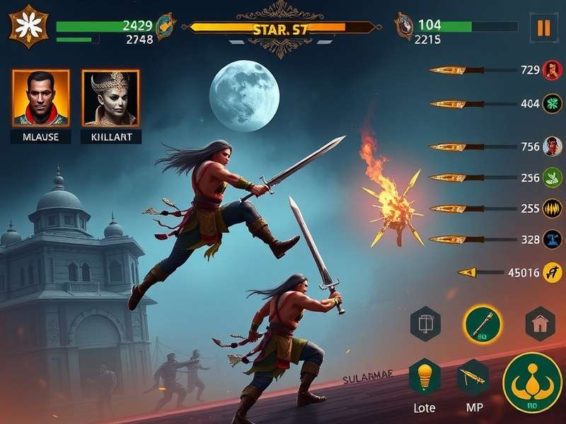 Lathmar Valiant Warrior gameplay screenshot showing combat